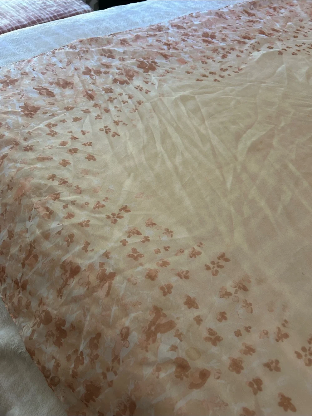 LC Lauren Conrad Blush Watercolor Butterfly Floral Oversized Flowy Scarf - 72